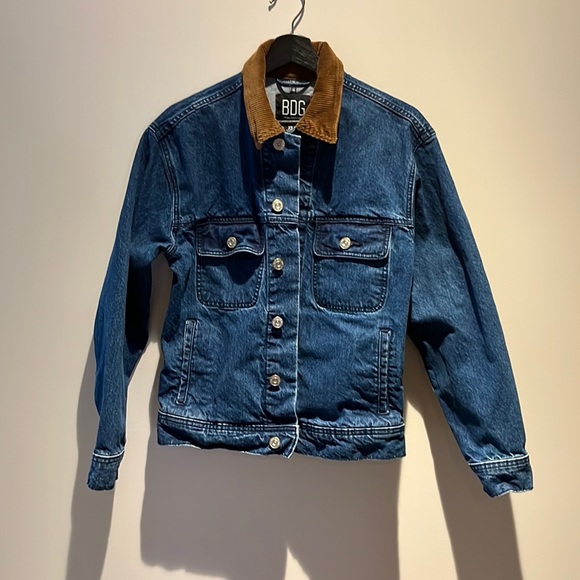 BDG denim trucker jacket corduroy collar - Picture 2 of 4